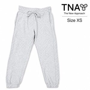 TNA Aritzia Cozy Sweatfleece Jogger Sweatpants Heather Grey XS Drawstring